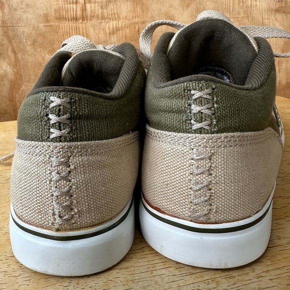 Ipath Hemp Canvas Skate Mid Top Sneakers Tan Green - Picture 10 of 11